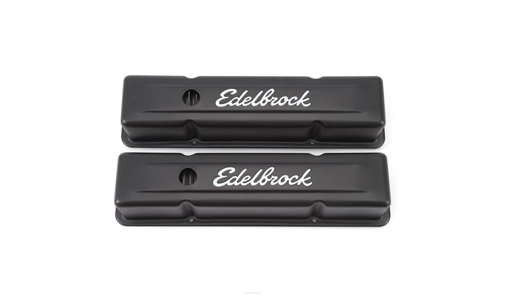 Edelbrock 4643 - Pokrywy zaworów, seria Signature, Small Block Chevrolet,