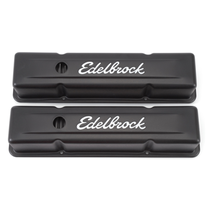 Edelbrock 4643 - Pokrywy zaworów, seria Signature, Small Block Chevrolet,