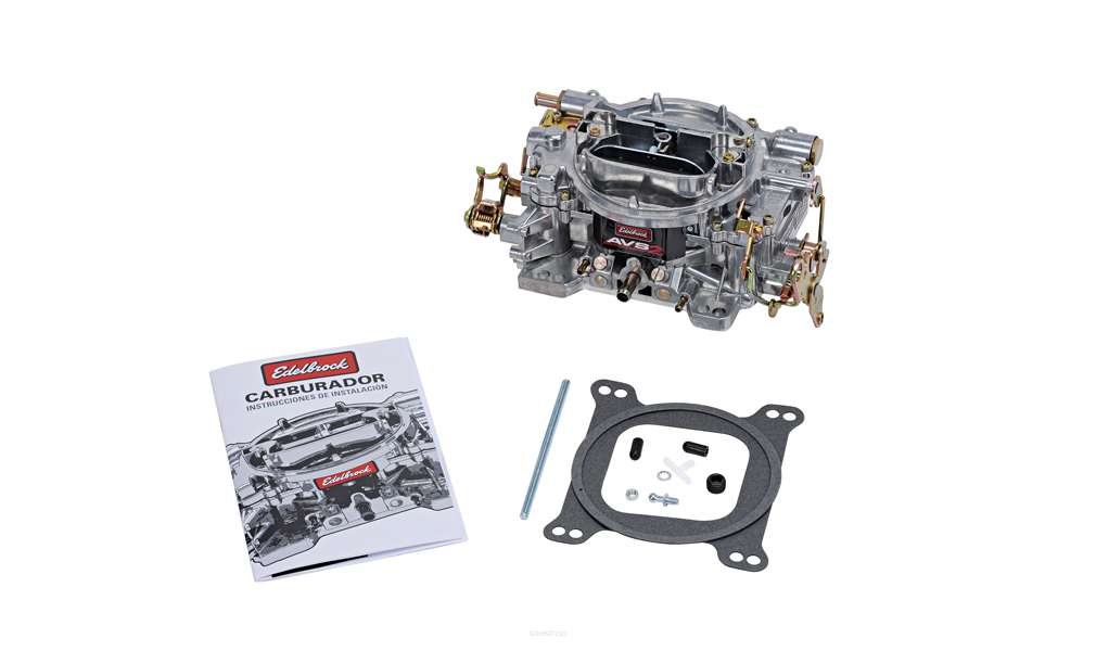 Edelbrock 1904 - Gaźnik Dual-Quad, AVS2 Series, 500 CFM, Manualne ssanie