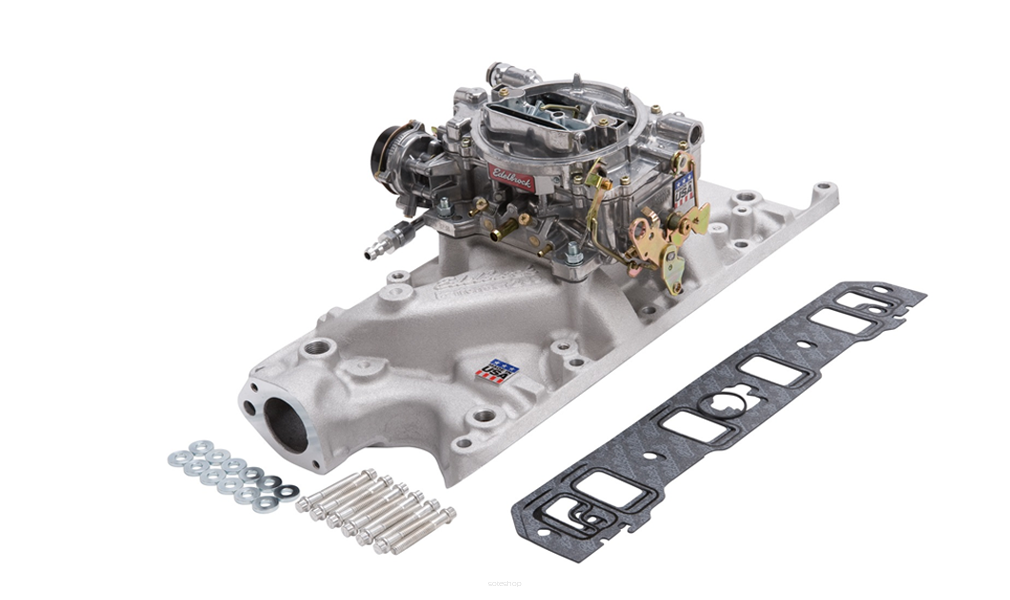 Edelbrock 2031 - Performer Zestaw kolektor + gaźnik , Ford 289-302