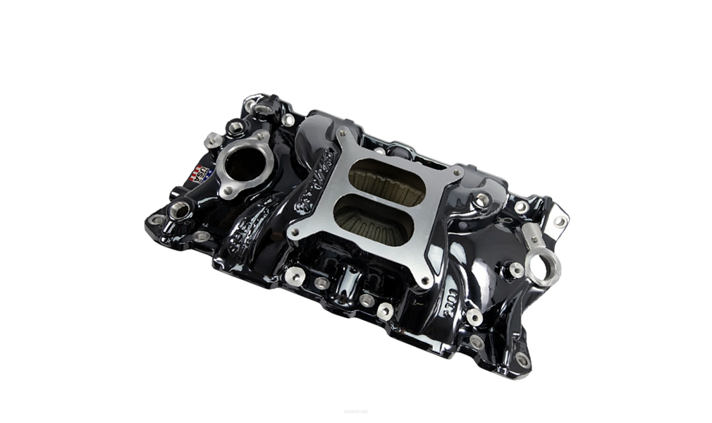 Edelbrock 2701-BP - Kolektor ssący , Performer EPS Chevy 262-400