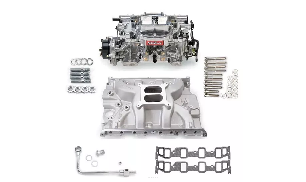 Edelbrock 2037 - Performer RPM Zestaw kolektor + gaźnik, Ford Big Block FE